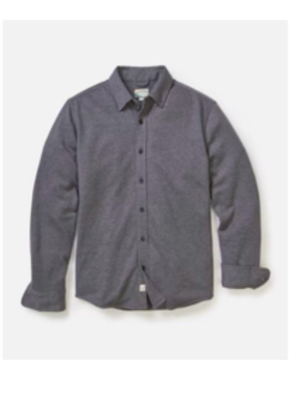 Marine Layer Classic Men's Button-Up Shirt in Heather Charcoal